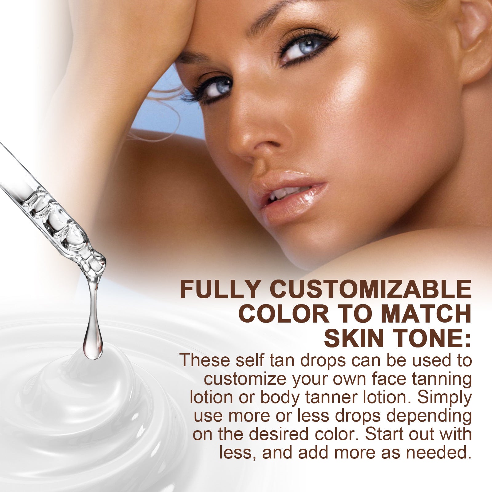Facial Black Care Solution Creates Bronze Skin